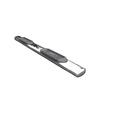 With Step Pads, 6" Oval Straight, Polished, Ss, Frame Body Mount Bolts