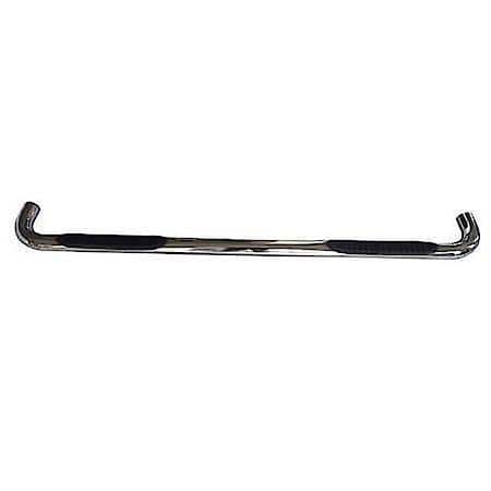 With Step Pads, 3" Round Bent, Polished, Ss, With Welded End Caps