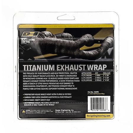 Titanium Exhaust Wrap, 2 Inches X 50 Feet, Handles 1800 Deg. Direct