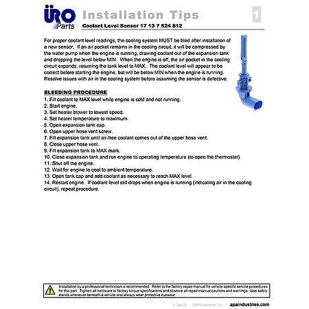 Coolant Level Sensor, Also use for W/S level