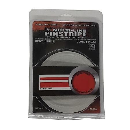 Double Red Pinstripe, 1/2" X 40'