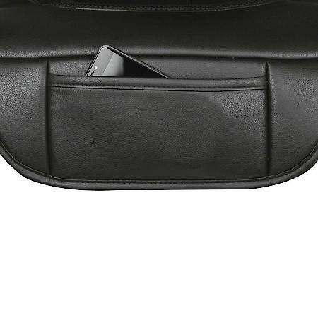 Car & SUV & Truck Sideless, Black/Grey Faux Leather, Universal, 1PK, Airbag Compatible