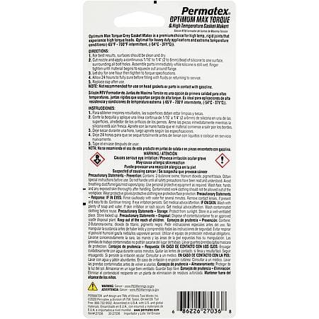 Optimum Easy-Disassembly Grey RTV Silicone Gasket Maker, 3 OZ