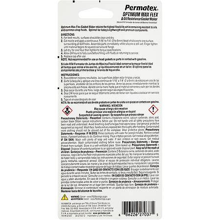 Optimum Easy-Disassembly Black RTV Silicone Gasket Maker, 3 OZ