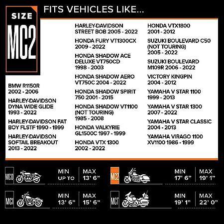 Motorcycle Cover, Xlarge, Fits Up To 114" L, Outdoor Protection