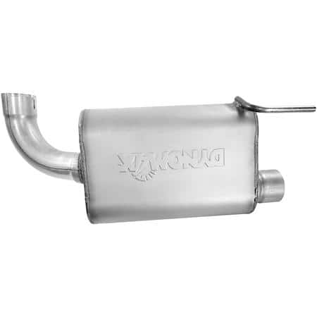 Ultra Flo Exhaust Muffler Assembly 2.5 Inch Inlet ID 3 Inch Outlet OD