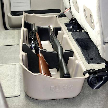 Under Rear Seat, 1 Compartment, Black, Heavy Duty Polyethylene