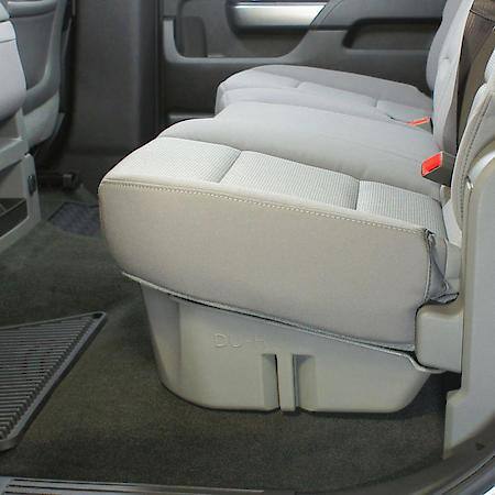 Under Rear Seat, 2 Compartments, Saddle/Brown, Heavy Duty Polyethylene