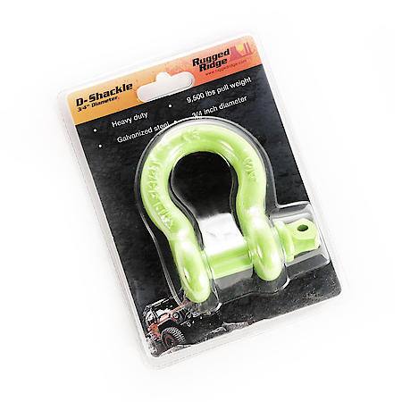 D-Ring Shackle; 3/4 inch; 9500 Lb; Green