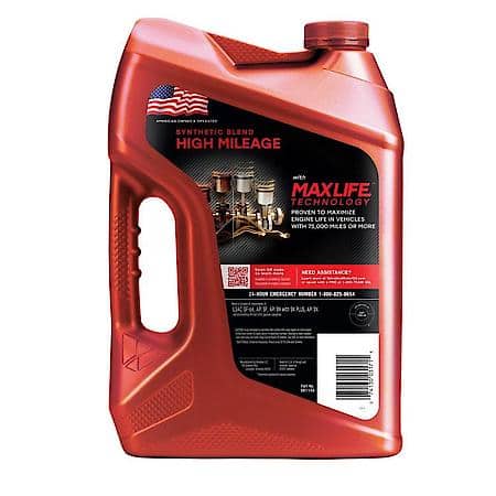 High Mileage 10W-40 Synthetic Blend Engine Oil, Reduces Engine Wear, 5 Quart