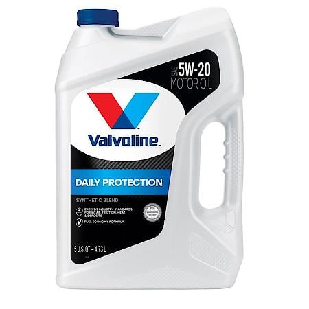 Daily Protection 5W-20 Synthetic Blend Motor Oil, Supports Fuel Efficiency, 5 Quart