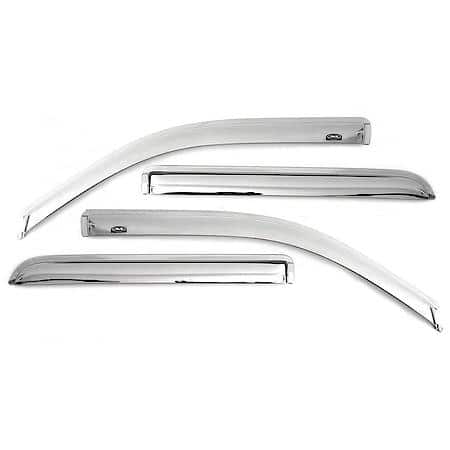Ventvisor Window Visors, Outside Mount, Chrome, Front And Rear, 4 Pc