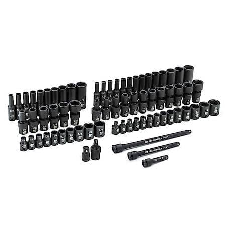 71 Piece 1/4" Drive Standard & Deep Universal Impact Sae/Metric Socket Set