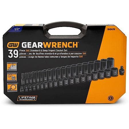 39 Piece 1/2" Drive 6 Point Standard & Deep Impact Saeá