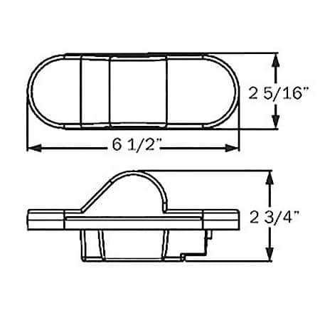 10-LED 6" YLW E-RATED REFLEX MIDSHIP TURN SIGNAL/MARKER LIGHT; PL-3 CONNECTION