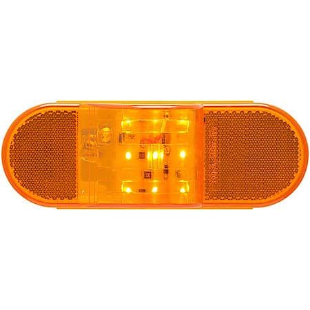 10-LED 6" YLW E-RATED REFLEX MIDSHIP TURN SIGNAL/MARKER LIGHT; PL-3 CONNECTION