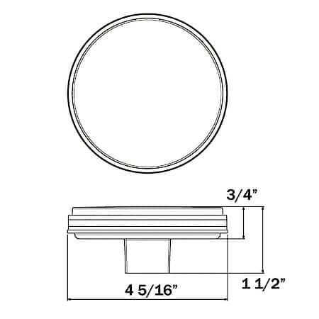 4" LED ROUND STOP/TURN/TAIL LIGHT; RECESS MOUNT; 21 DIODES