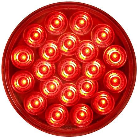 4" LED ROUND STOP/TURN/TAIL LIGHT; RECESS MOUNT; 21 DIODES