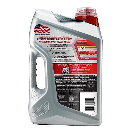 High Mileage 5W-20 Full Synthetic Motor Oil, Prevents Engine Breakdown, 5 Quart