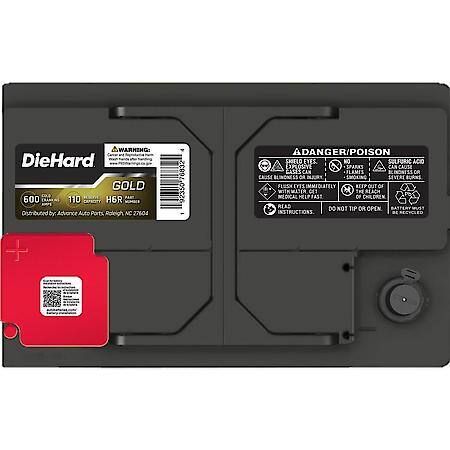 Battery : Group Size H6R, 600 CCA, 750 CA, 110 Minute Reserve Capacity