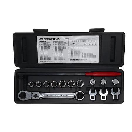 15 Piece Serpentine Belt Tool Set With Locking Flex Head Ratcheting Wrench