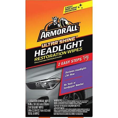 Ultra Shine Headlight Restoration Wipes, 6 Count