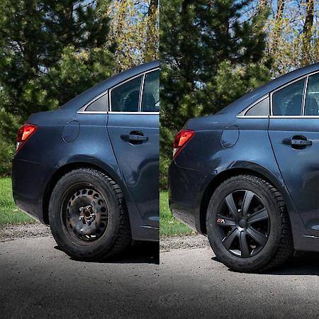 16" Vr Carbon Black Wheel Covers ┐ Precision-Moulded Performance Look