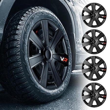 16" Vr Carbon Black Wheel Covers ┐ Precision-Moulded Performance Look