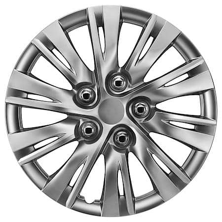 AutoCraft 16" Wheel Cover: 10-Spoke, Classic Silver, High Impact Plastic, 4 Pack