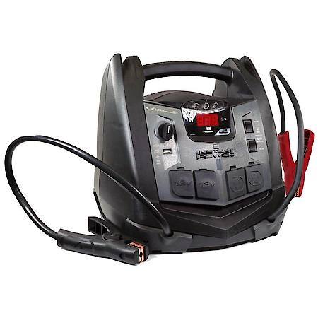 1200 Peak Amp Portable Jump Starter and Power Station: 400 Peak Watt Converter, Air Compressor