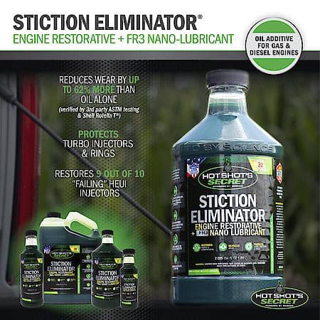 Stiction Eliminator: Engine Restorative +FR3 Nano Lubricant, Oil Additive, 64 oz