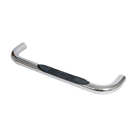 With Step Pads, 3" Round Bent, Polished, Ss, Rocker Panel/ Subfloor Mount