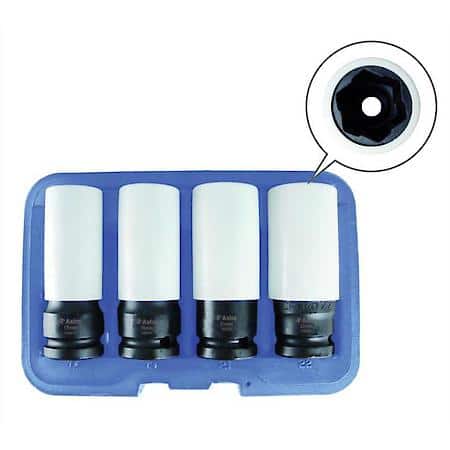 Flank Bite Damaged Lug Nut Socket Set W/ Spinning Protective Sleeves