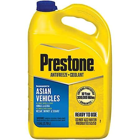 Antifreeze and Coolant: 50/50 Ready-to-Use, Original Equipment Asian Blue, 1 Gallon