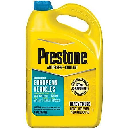 Antifreeze and Coolant: 50/50 Ready-to-Use, Original Equipment European Teal, 1 Gallon