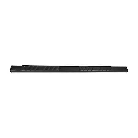 4"Trapezoidal Straight, Powder Coated, Titanium Black, Steel, Rocker Panel Mount