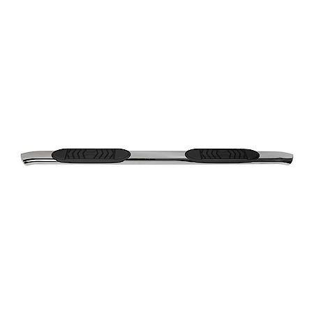 Nerf Bars; 5 Inch Oval Bent; Polished; Stainless Steel; With Welded End Caps; Rocker Panel Mount