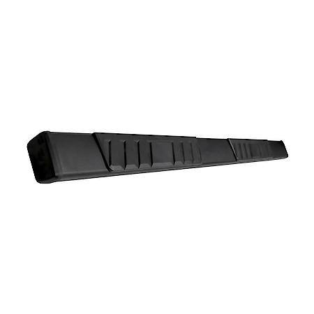 Nerf Bars; 4 Inch Trapezoidal Straight; Titanium Black; Steel; Rocker Panel Mount