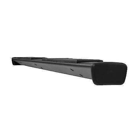 Nerf Bars; 4 Inch Trapezoidal Straight; Titanium Black; Steel; Rocker Panel Mount
