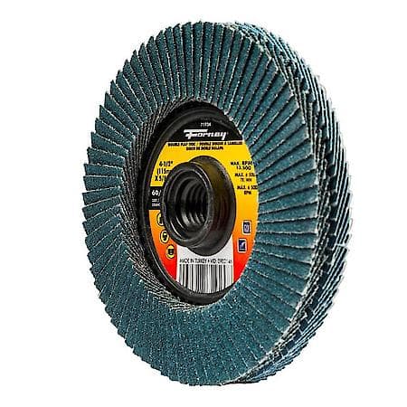 2-Sided Flap Disc, 60/120 Grit - 4-1/2in