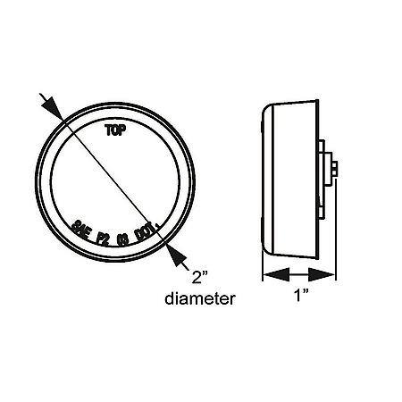 1-LED 2 INCH YELLOW MARKER/CLEARANCE LIGHT KIT WITH GROMMET AND PLUG