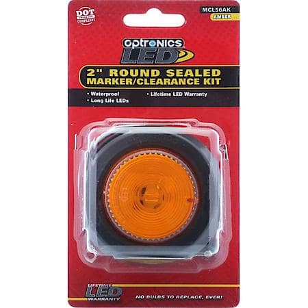1-LED 2 INCH YELLOW MARKER/CLEARANCE LIGHT KIT WITH GROMMET AND PLUG