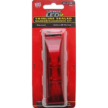 2-LED RED THINLINE MARKER/CLEARANCE LIGHT KIT WITH BRACKET AND PLUG