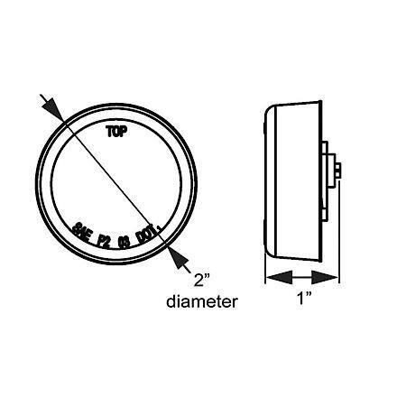 1-LED 2 INCH RED MARKER/CLEARANCE LIGHT KIT WITH GROMMET AND PLUG