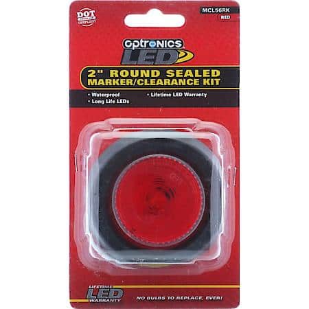 1-LED 2 INCH RED MARKER/CLEARANCE LIGHT KIT WITH GROMMET AND PLUG