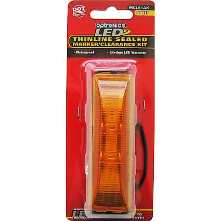 2-LED YELLOW THINLINE MARKER/CLEARANCE LIGHT KIT WITH BRACKET AND PLUG