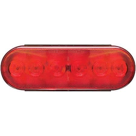 6-LED 6 INCH RED STOP/TURN/TAIL LIGHT KIT WITH GROMMET AND PLUG