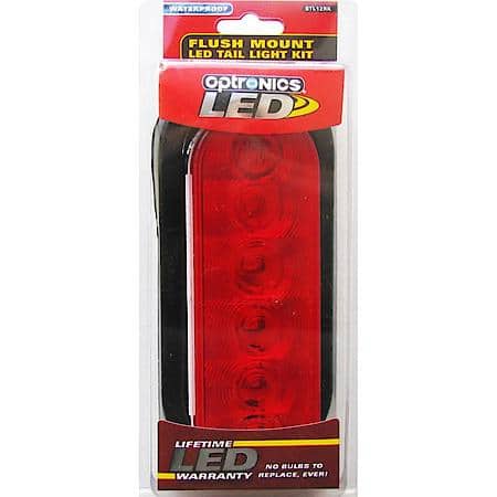 6-LED 6 INCH RED STOP/TURN/TAIL LIGHT KIT WITH GROMMET AND PLUG