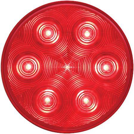 7-LED 4 INCH RED STOP/TURN/TAIL LIGHT KIT WITH GROMMET AND PLUG