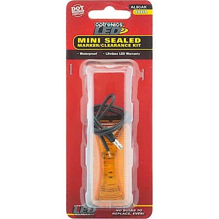 1-LED YELLOW MINI THINLINE MARKER/CLEARANCE LIGHT KIT WITH BASE AND PLUG